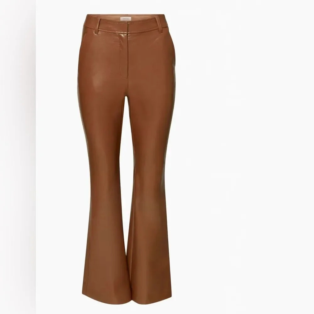 NEW Aritzia Babaton Program Pant High-waisted Vegan Leather flared pants